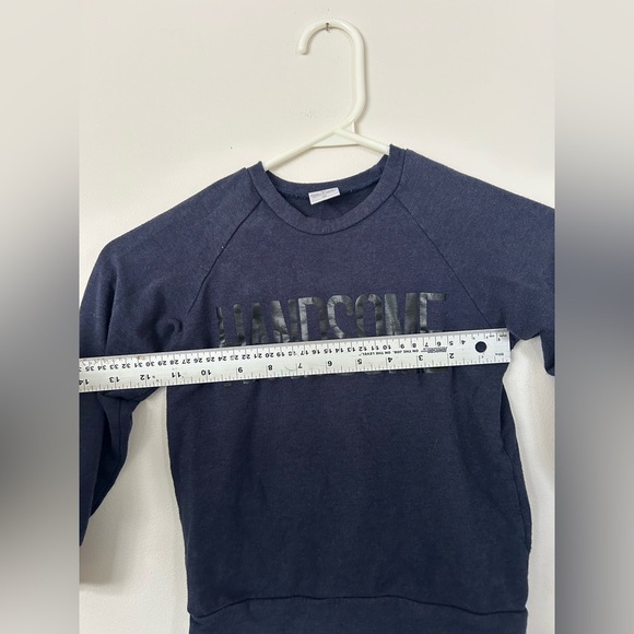 Posh & Cozy Navy “HANDSOME” Crew Neck 4T - Picture 5 of 6